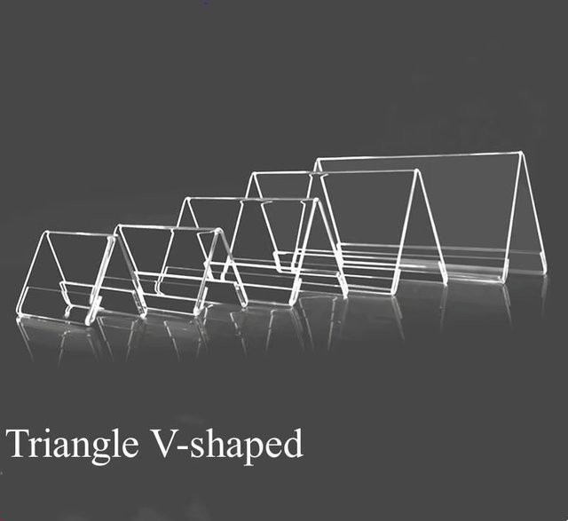 5 Stück doppelseitige Acryl-Schilderhalter in V-Form, transparente Etikettenständer und Namenskartenhalter für Büro und Konferenzveranstaltungen - Bild 1