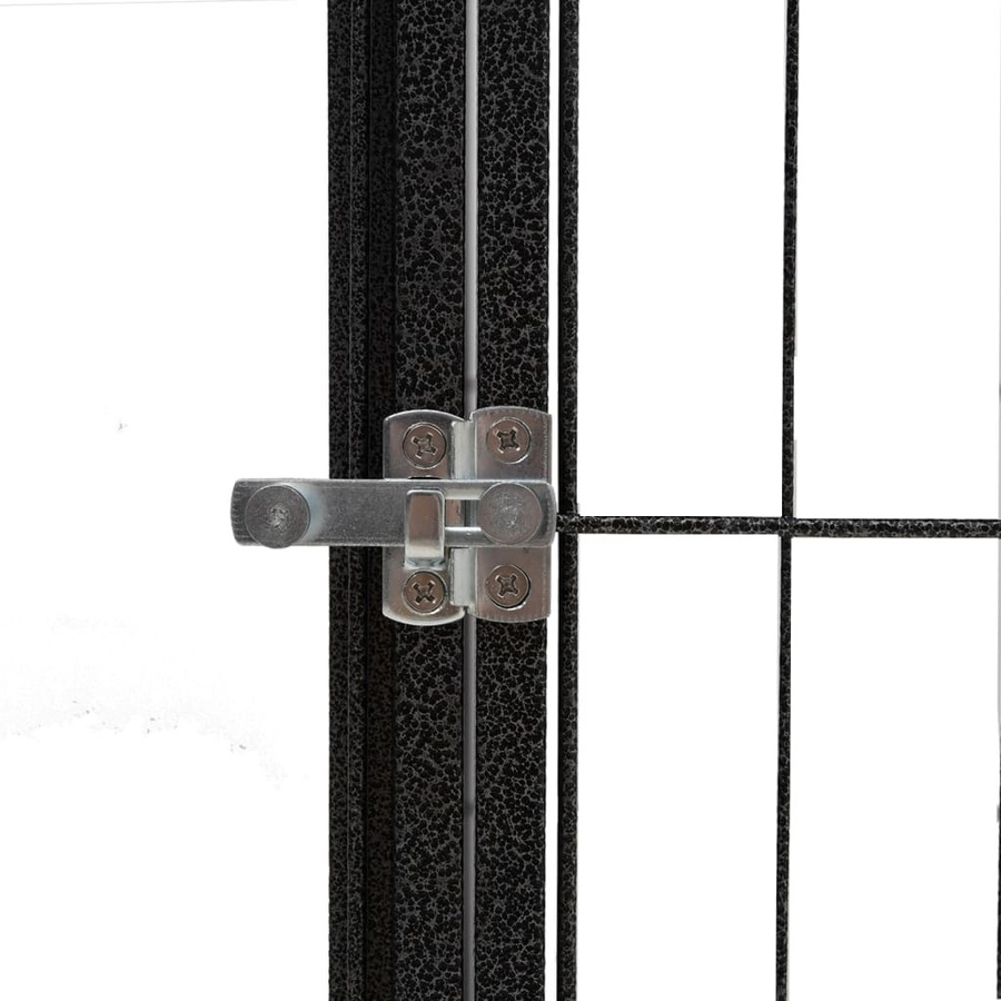 Vidaxl Hundezwinger aus Stahl mit 4 Panelen in Schwarz, Breite: 100 cm, Tiefe: 50 cm - Bild 4