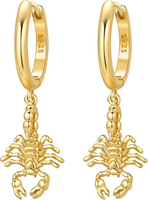 MISEFF Ohrringe, 925 Silber, Gold, Damen, Skorpion - Bild 1