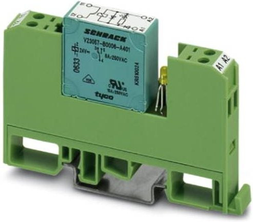 Phoenix Contact EMG 10-REL/KSR-120/ 1-LC Relaisbaustein, Farbe: Grün, Nennspannung: 120 V/DC und 120 V/AC, Schaltstrom max.: 6 A, 1 Schließer, 10 Stück - Bild 1