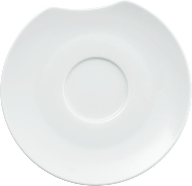 VEGA Espresso- und Becher-Untertassen Contrast aus Porzellan, Weiß, Rund, Durchmesser: 12 cm, 6er Pack - Bild 1