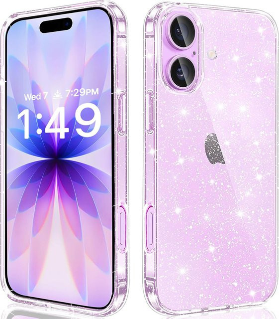 Transparente Glitzer-Schutzhülle von NYFundas für iPhone Modelle in Bling-Design - Bild 1