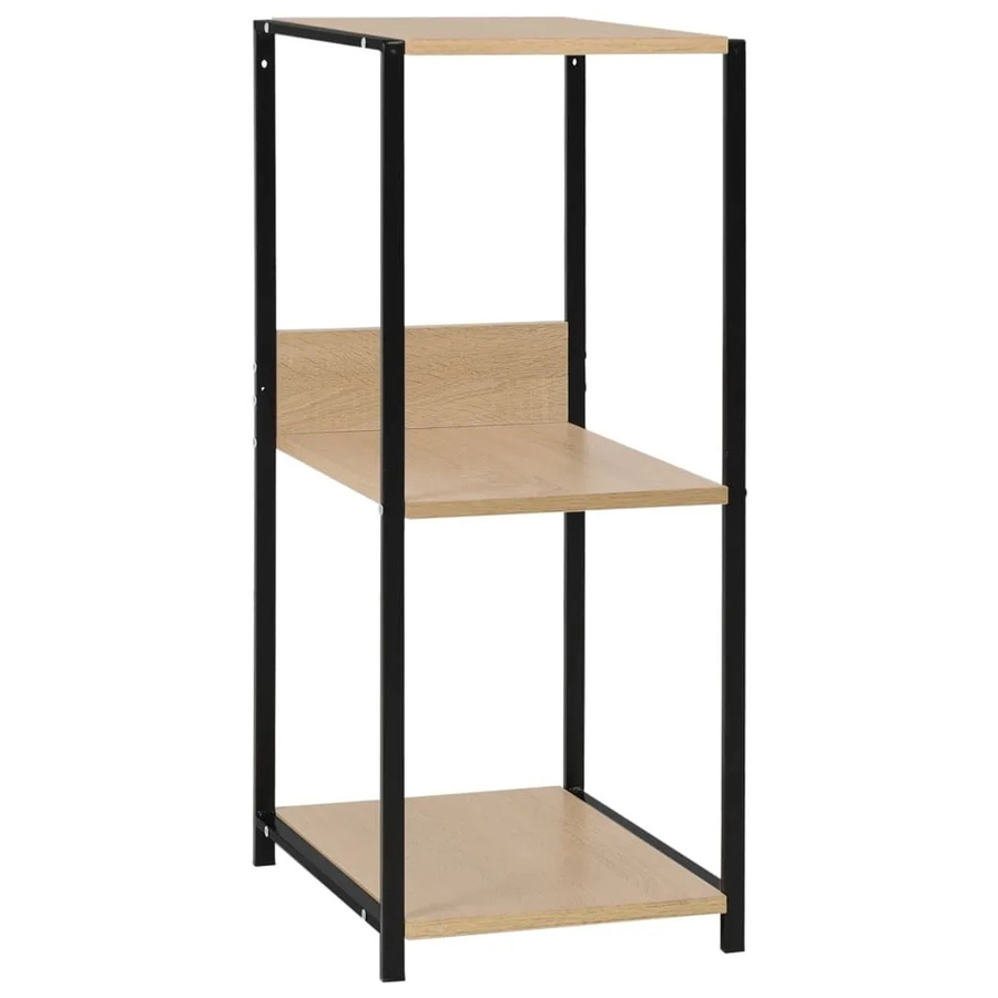vidaXL Kleines Bücherregal im Industrial Design aus Holz und Metall, Schwarz und Braun, B/T/H: 33,5 x 39,6 x 79,7 cm - Bild 2