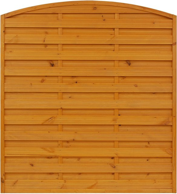 Sichtschutzzaun Element München von Andrewex aus Kiefernholz in Braun, lasiert und blickdicht, B/H: 180 x 180 cm - Bild 1
