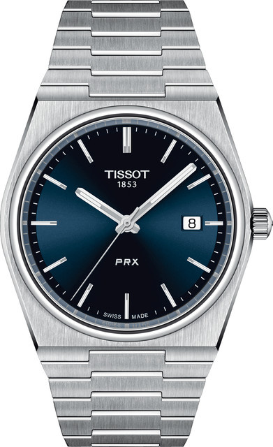 Tissot Herrenuhr PRX, Quarz, Edelstahl, Blau, 40 mm, 10 ATM - Bild 1