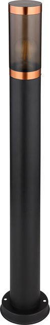 GLOBO Lighting Außenleuchte Boston Schwarz aus Edelstahl und Kunststoff mit rauchfarbenem Glas, H: 80,0 cm, B: 12,7 cm, T: 12,7 cm - Bild 2