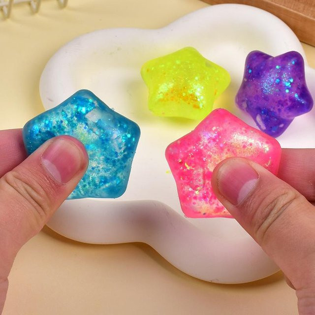 Maltose Stern Langsam Aufgehendes Squishy Dekor, Kreatives Quetschornament, Stern, Multicolour - Bild 1