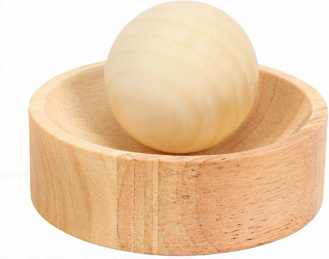 Fishine Holz-Teigtaschenpresse in Beige, runde Teigtaschenrolle für die Küche - Bild 1
