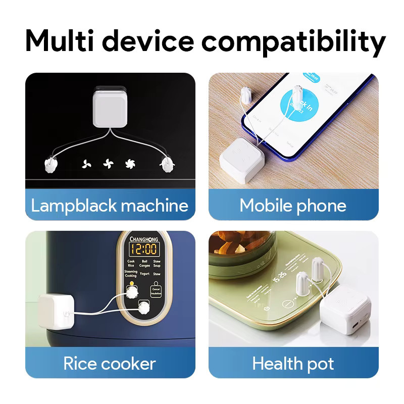 Tuya Smart Fingerbot mit Touchscreen und Bluetooth, Wiederaufladbarer Smart Voice Clicker in Weiß - Bild 3