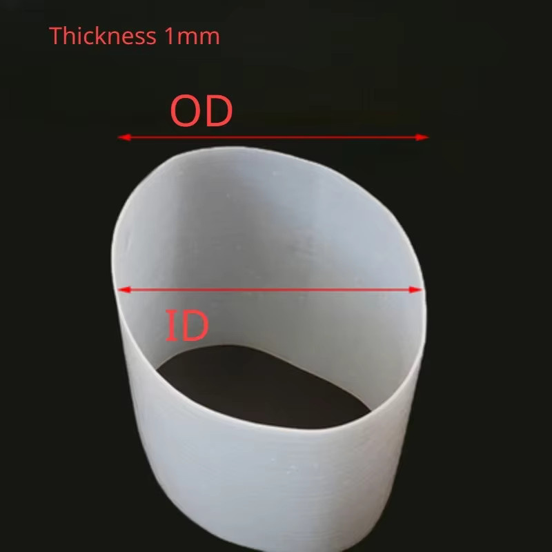 Hochtemperaturbeständiges Silikonkautschuk-Rohr in Industriequalität mit 1 mm Wandstärke und Innen-Durchmesser von 12-1000 mm, Länge: 1 m - Bild 2