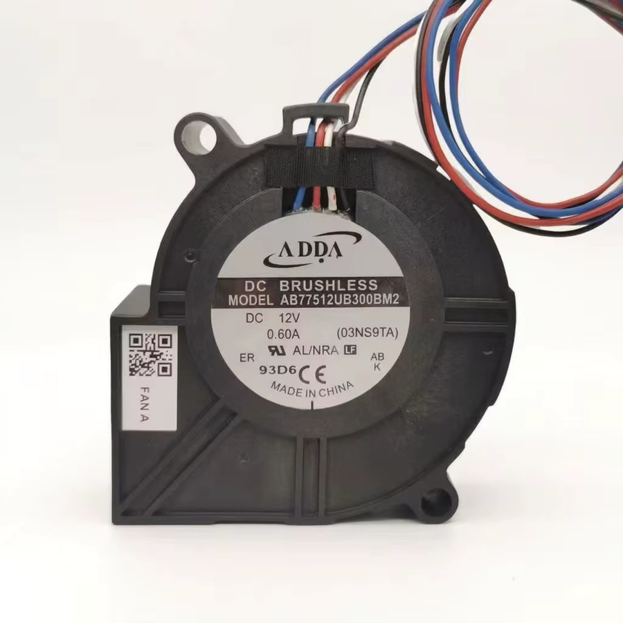 ADDA 7530 Turbo-Gebläse AB07512UB300BM2 Hochleistungs-Lüfter, 12V 0,60A PWM, Schwarz, B/T/H: 7,5 x 7,5 x 3,0 cm - Bild 3