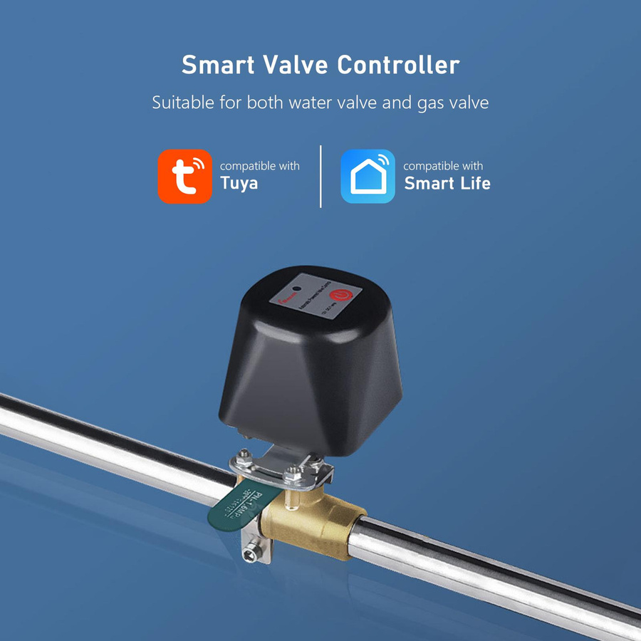 Tuya Wi-Fi Smart Wasserventil zur elektrischen Steuerung von Hebelschaltern und Gasventilen mit App-Steuerung und Timer, EU-Stecker - Bild 2