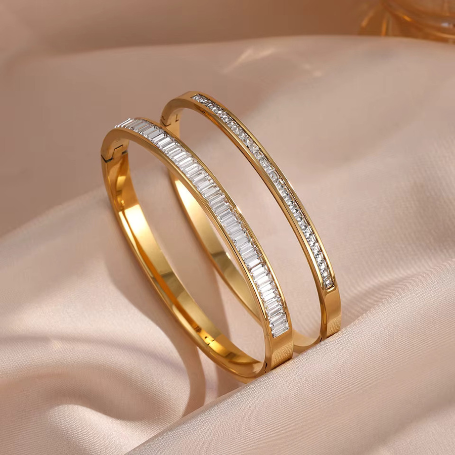 RAKOL Armband Set, Edelstahl, Gold, Zirkonia, Unisex - Bild 3