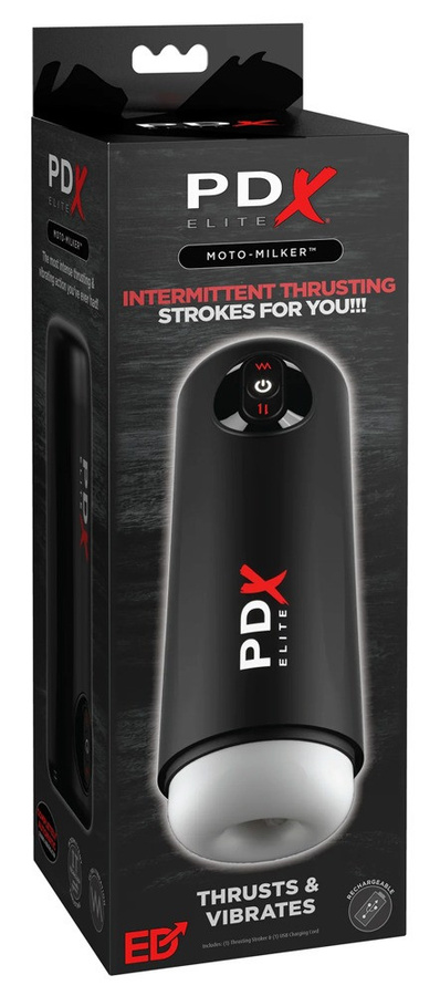 PDX Elite Moto-Milker Masturbator mit Vibration und Massagefunktion in Schwarz - Bild 3