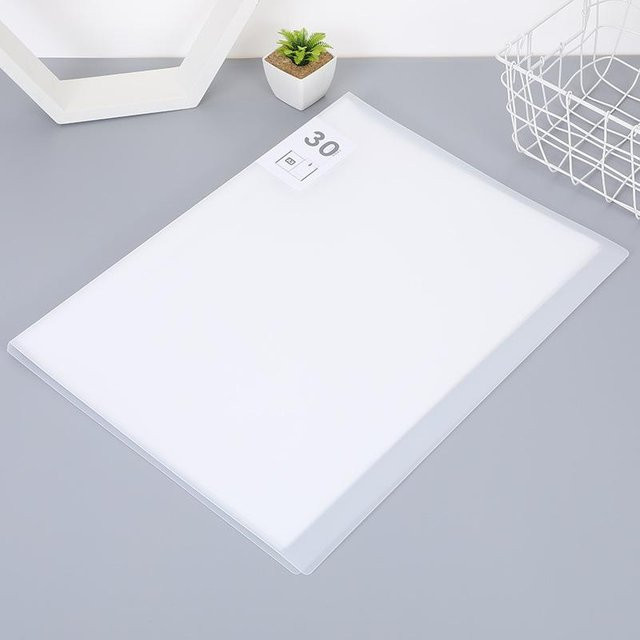 yuyongzhi Diamant-Malerei Aufbewahrungsbuch mit 30 Seiten, weißes Album für Kunstwerke und Poster aus Kunststoff - Bild 1