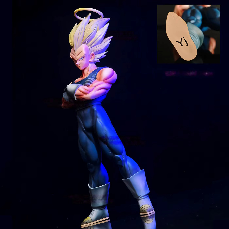 Bandai Dragon Ball Z Vegeta Super Saiyan Actionfigur, mit austauschbarem Kopf, 27cm - Bild 3