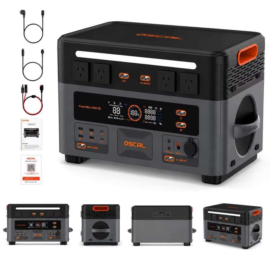 OSCAL PowerMax2400 SE Tragbare Powerstation mit 2400W und 2016Wh LiFePO4 Akku, Solar-Generator mit UPS-Funktion und WiFi-App-Steuerung - Bild 8