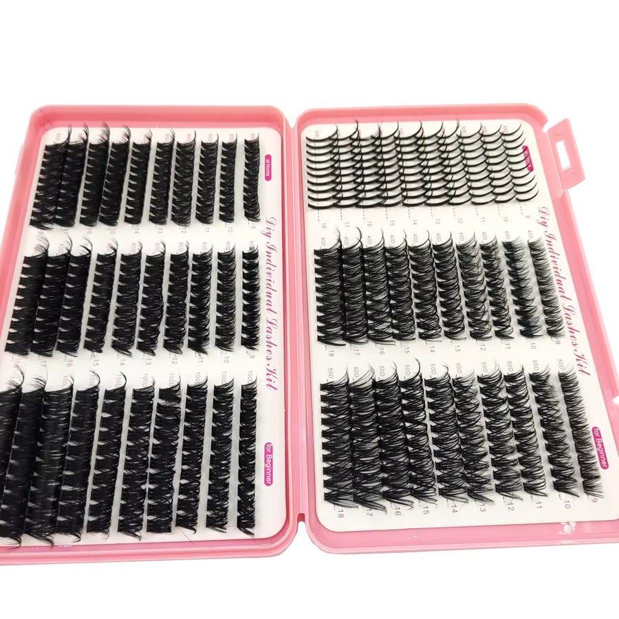 AMSDCN Künstliche Wimpern, 3D-Pfropfen, Mixed Cluster, Nerz-Look - Bild 3