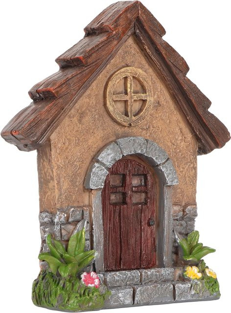 GoolRC Miniatur-Feentür aus Harz in Beige, Höhe: 12,45 cm, Breite: 10,41 cm - Bild 1