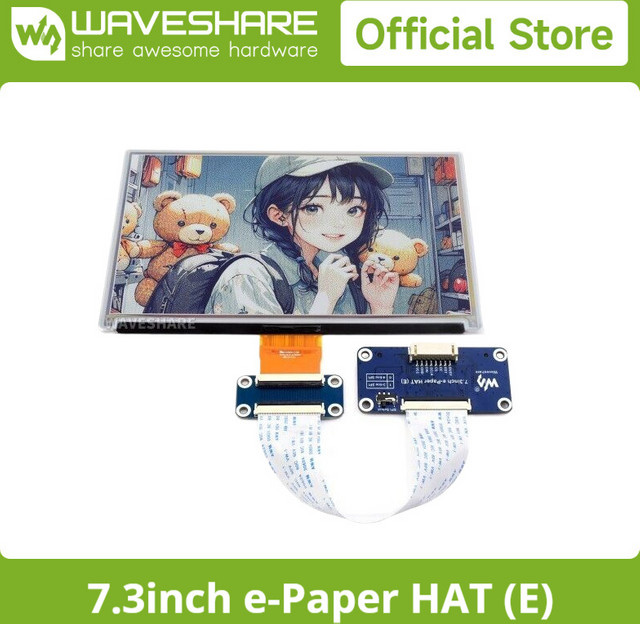 Waveshare 7,3 Zoll 6-Farben E-Paper Display mit geringem Stromverbrauch für Raspberry Pi, Jetson Nano, Arduino und STM32 - Bild 1