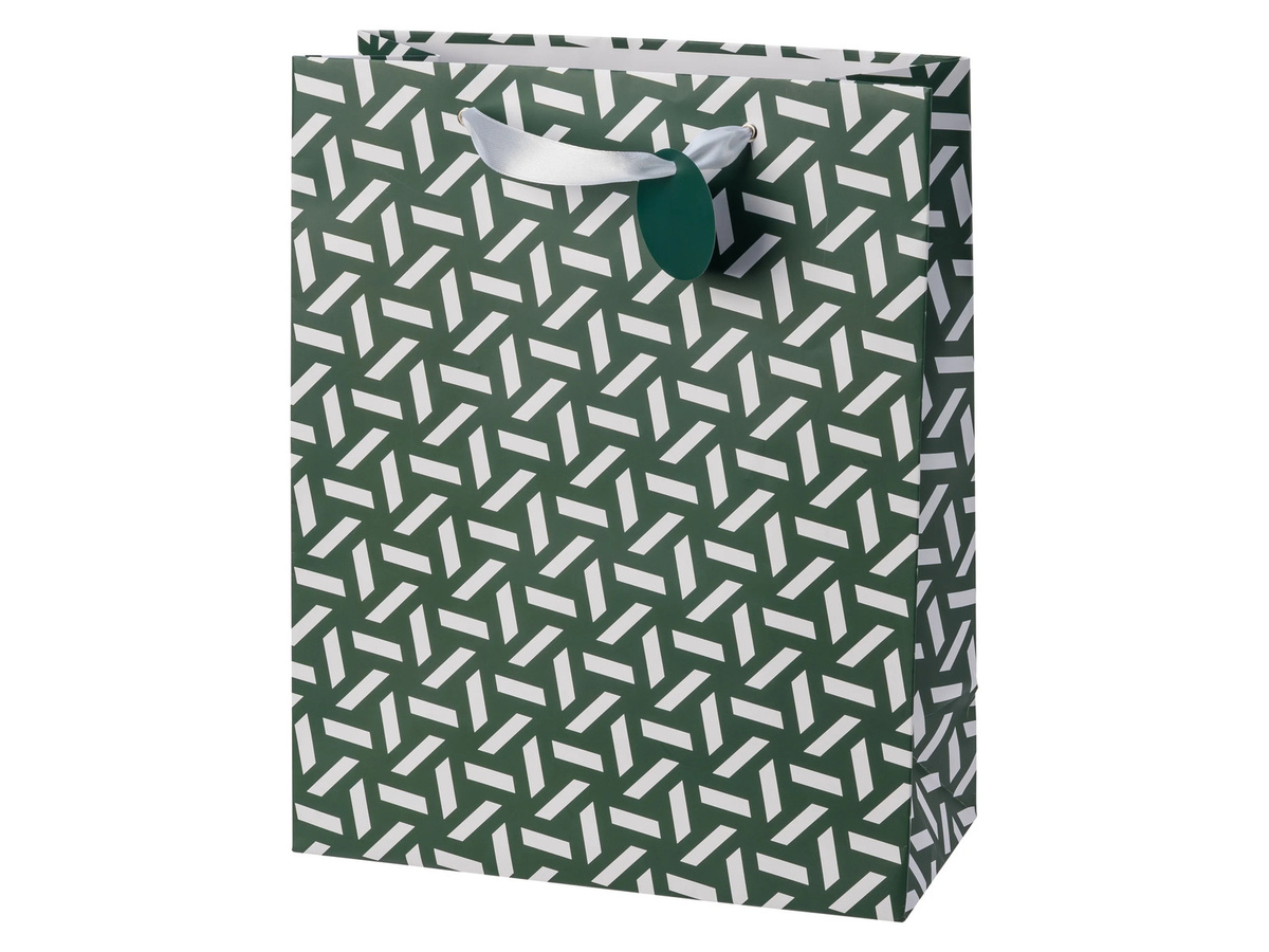 CRELANDO Geschenktaschen-Set aus Papier und Satin mit Muster in Multicolour, 10 Stück - Bild 2