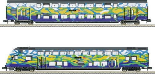 MiniTrix DB AG Doppelstockwagen-Set Touristi Spur N - Bild 1