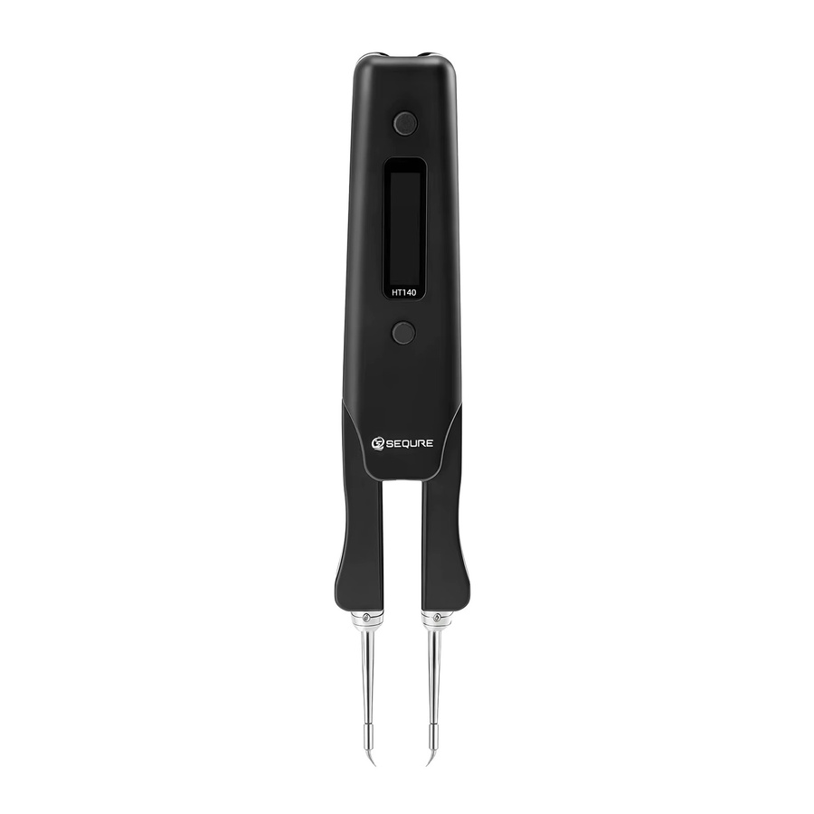 SEQURE HT140 Elektrische Heißpinzette in Schwarz mit austauschbaren Spitzen als 2-in-1 Entlöt- und Reparaturwerkzeug für SMD - Bild 2