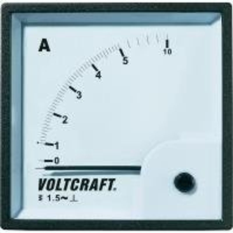 Voltcraft AM-72X72/5A Analog-Einbaumessgerät mit 5A Dreheisen in Weiß - Bild 2