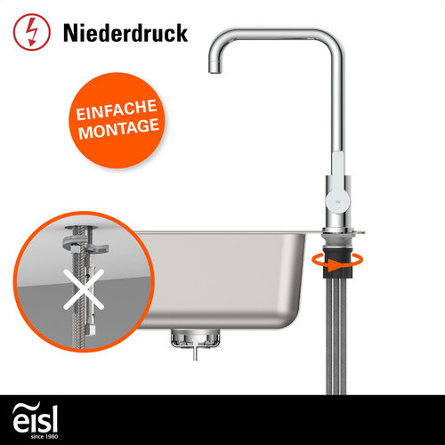 Eisl Spültischarmatur FUTURA Niederdruck in Chrom und Silber - Bild 2