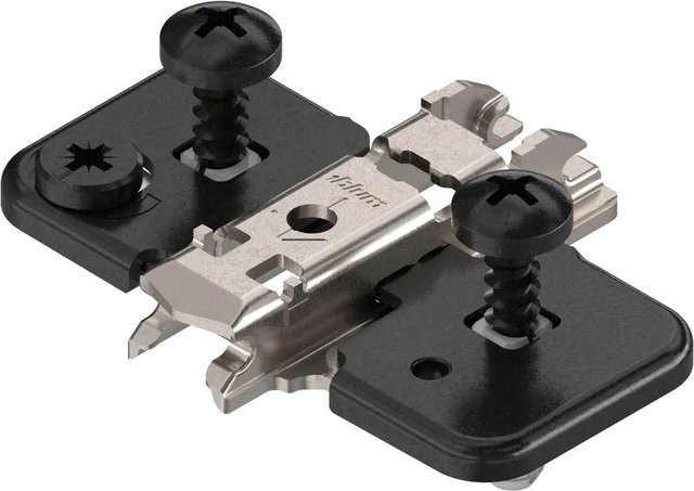 Blum Exzenter-Kreuzmontageplatte Clip Onyx Stahl Expando Distanz 0 mm in Schwarz Matt - Bild 1