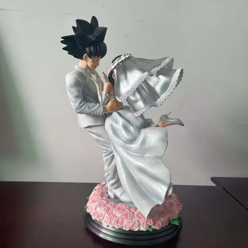 Bandai Dragon Ball Z Son Goku und Chichi Hochzeitsversion Actionfigur aus Kunststoff, Höhe: 31 cm, Weiß - Bild 3