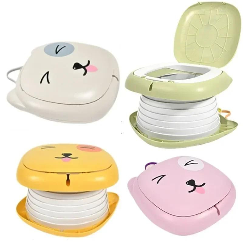 Fashnics Tragbares Kinder Töpfchen Faltbare Reisetoilette für Jungen und Mädchen aus Kunststoff in Gelb, Rosa, Grün oder Grau - Bild 1