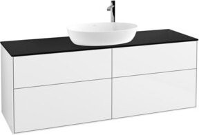 V&B Waschtischunterschrank Finion in Blau und Weiß, lackiert, B/T/H: 160 x 50,1 x 50,1 cm - Bild 1