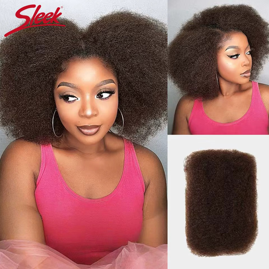 Sleek Remy-Massenhaar Afro-Kinky, natürliche Farbe, Unisex - Bild 4