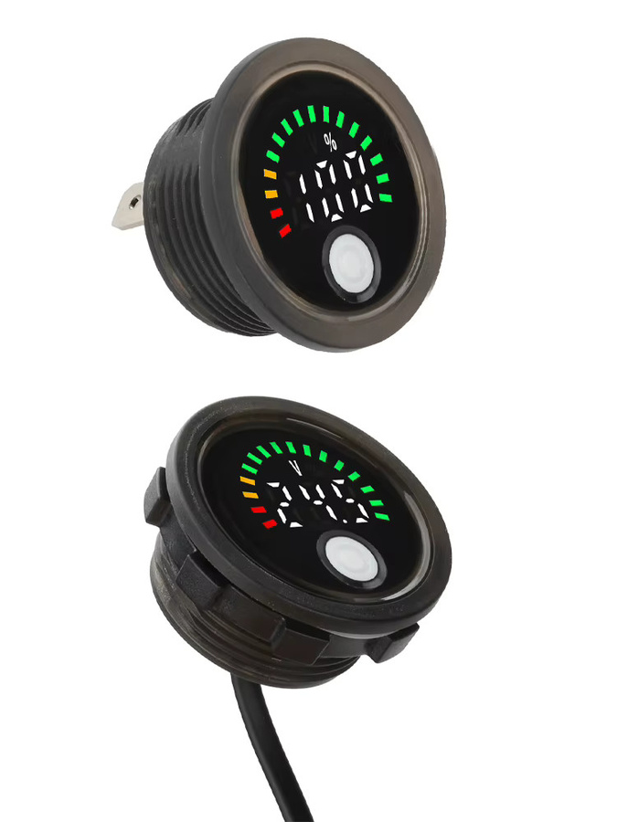 Gaqqee DC DC7-100V Mini LED Digital Voltmeter Wasserdichtes Rundes Display zur Spannungsanzeige in Schwarz oder Weiß - Bild 7