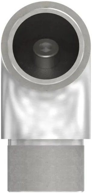 FeNau Rohrbogen aus V2A Edelstahl in Silber, gebürstet, für Rohr Ø 42,4 x 3,0 mm, 90 Grad stufenlos verstellbar - Bild 1