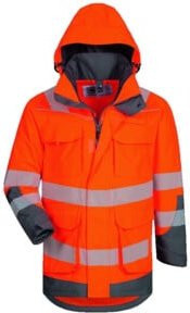 Elysee Warnschutzparka Herwin Jacke in Orange/Grau Gr. M nach EN ISO 20471 Klasse 3 - Bild 1