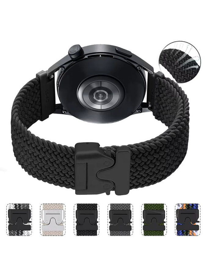 Xiaomi Uhrenarmband Nylon, 22 mm, Schwarz, Unisex - Bild 7