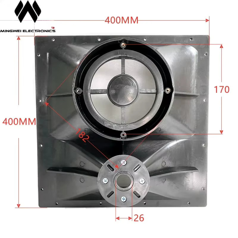 Prohsaudio KV400 Professioneller Lautsprecherhorn-Wellenleiter mit 1,4 Zoll Membran für PA-Audio Hochmitteltöner in Schwarz, B/T/H: 40 x 40 x 29,7 cm - Bild 3