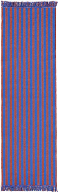 HAY Stripes And Stripes Teppich Long, modern gestreift in Multicolour und Blau aus Baumwolle, rechteckig - Bild 1