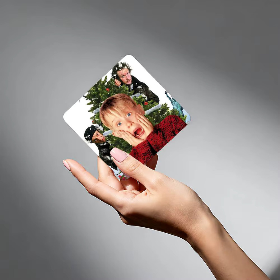 H-Home A-Alone Weihnachtsmagnet Set aus Acryl, quadratische selbstklebende Kühlschrankmagnet Aufkleber in Mehrfarbig - Bild 5