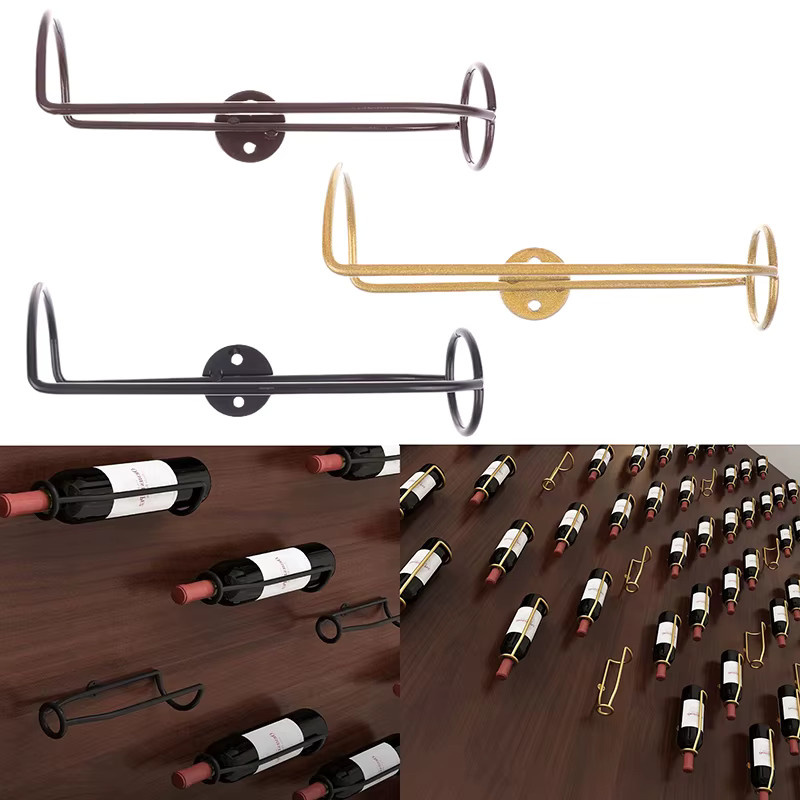 JETTING Wandregal aus Metall für Wein und Champagner, Gold Matt, Minimalistisches Design - Bild 2