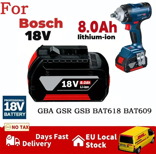 Bosch Professional 18V Akku GBA 18V 8,0Ah in Schwarz mit Füllstandsanzeige - Bild 1