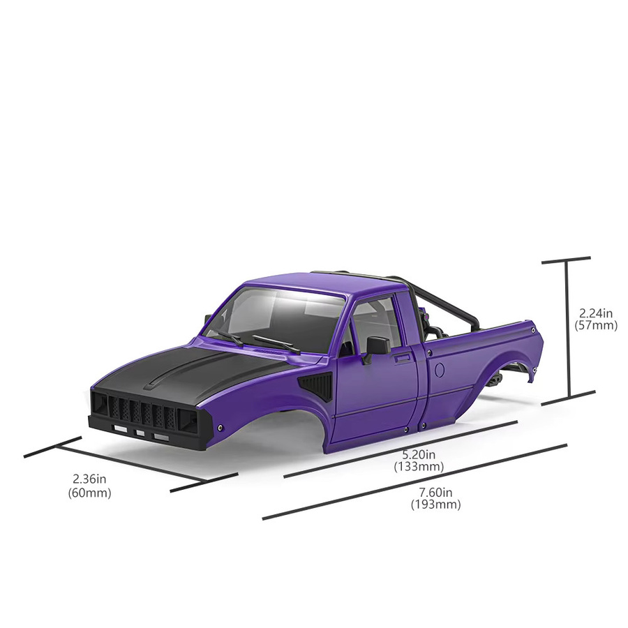 FACSNY Pickup Hard Body Shell mit Bett Rack, 1:24, Zubehör - Bild 2
