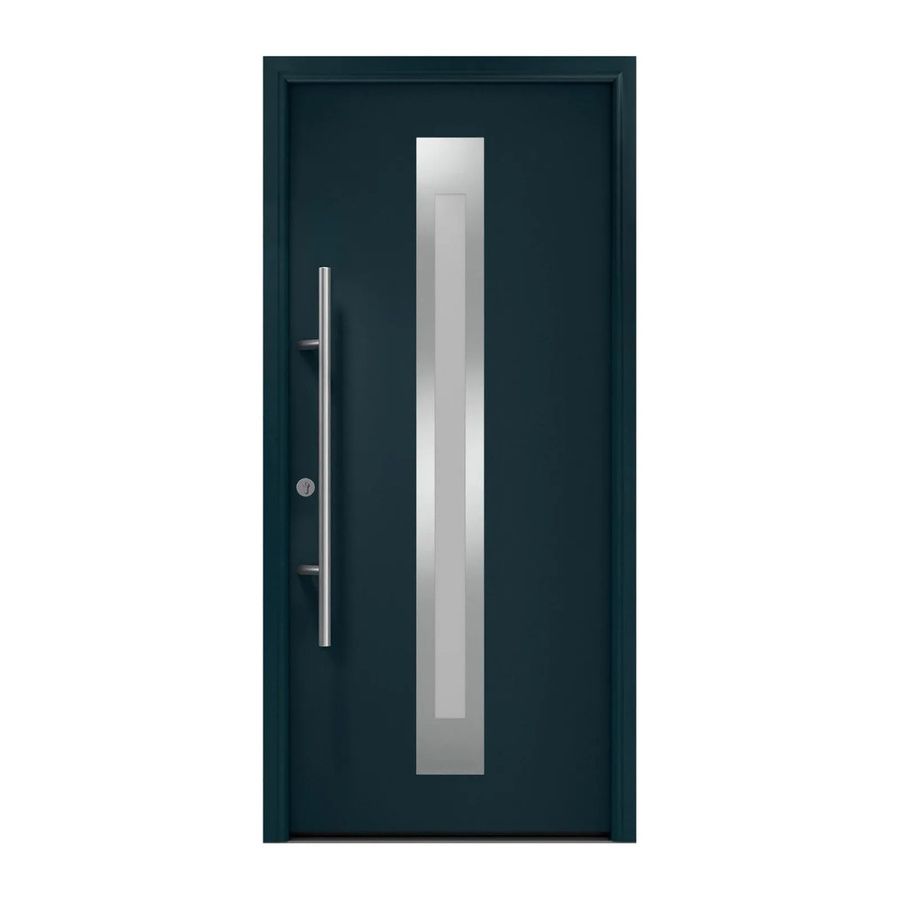 EcoStar Haustür Isopro Secur IPS 770S mit Glaseinsatz Anthrazitgrau B: 110 cm, H: 210 cm, DIN Links - Bild 2