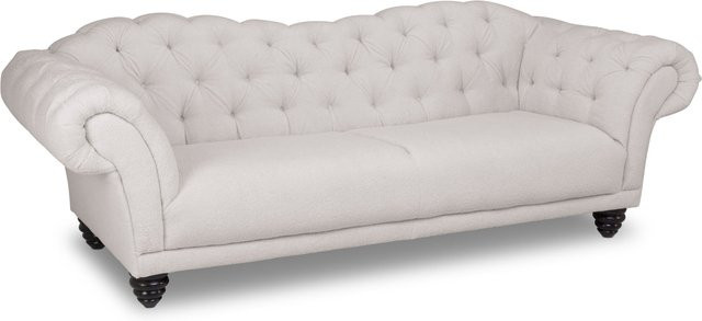 Megasofa SANSIBAR AARHUS von SANSIBAR LIVING in Beige mit Stoffbezug und Knopfpolsterung - Bild 1