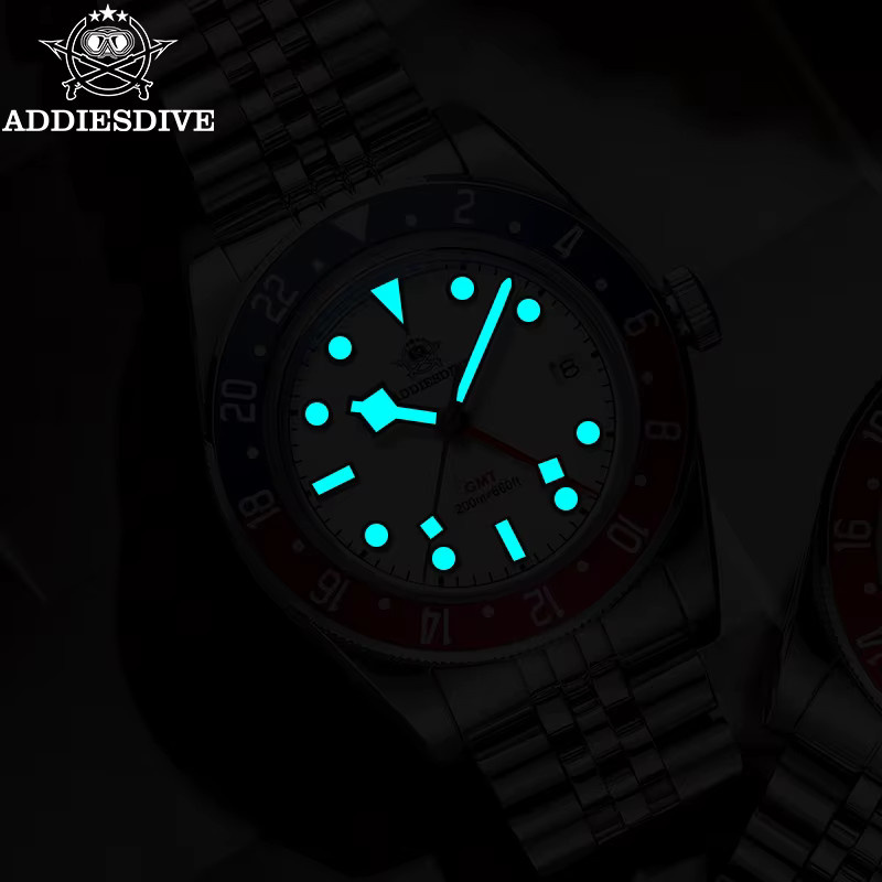 ADDIESDIVE Taucheruhr, Quarzuhr, Edelstahl, Textil/NATO, Herren, Blau - Bild 6