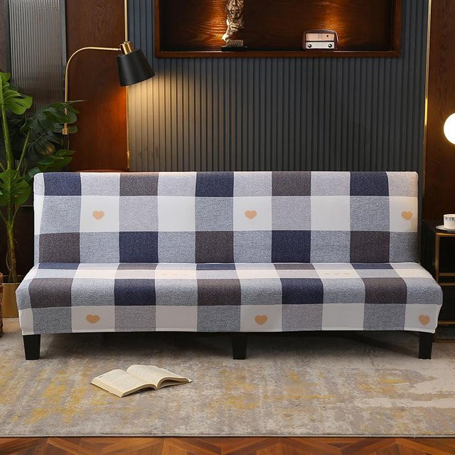 Stretch-Futonbezug von Yiran bag als elastischer Sofa-Schonbezug ohne Armlehnen, Mehrfarbig, Breite: 170-210 cm - Bild 1