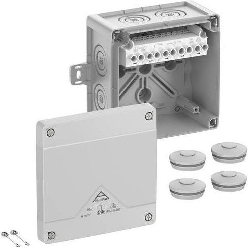 Spelsberg Abzweigkasten Grau IP66 IP67 IP69 B: 12,7 cm, T: 12,7 cm, H: 7,5 cm - Bild 1