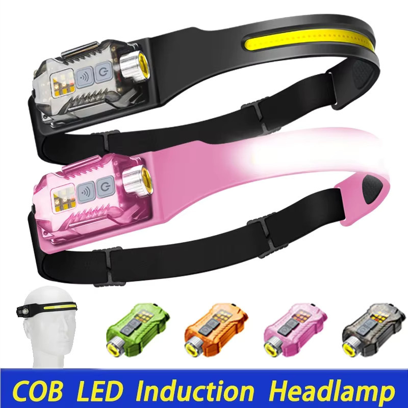 NEWBIRTH LED-Sensor-Stirnlampe mit COB-Leuchtmittel und USB-aufladbarem Akku für Camping und Angeln - Bild 5